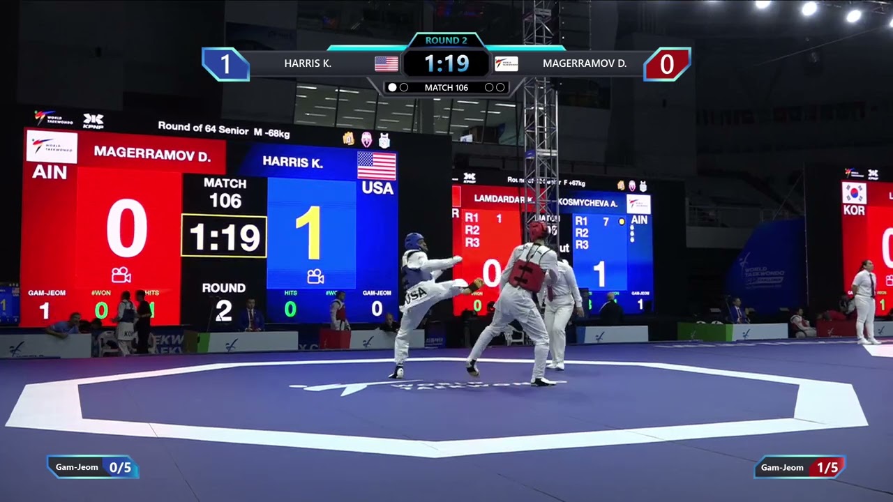 106 Round of 64 M 68kg USA HARRIS K AIN MAGERRAMOV D PGM