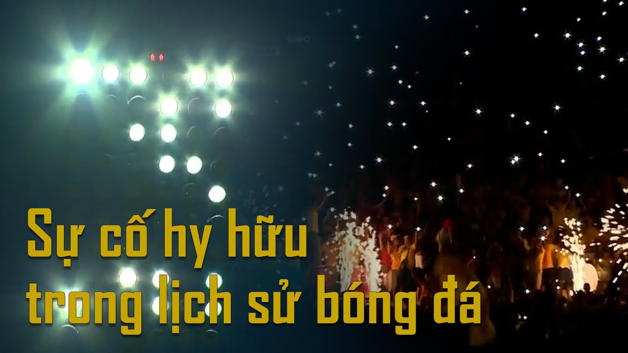 Sự cố mất điện hy hữu trong lịch sử bóng đá Việt Nam, sân Thiên Trường bỗng chìm trong bóng tối
