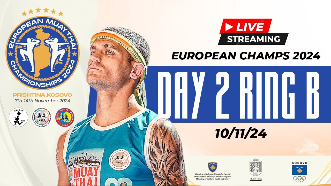 2024 European Muaythai Championships, Pristina KOS - Day 2 | Live Stream | Ring B background