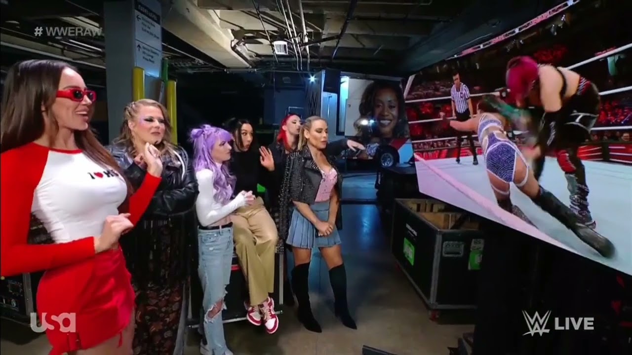 Kairi Sane & Asuka vs. Katana Chance & Kayden Carter - WWE RAW 2/5/2024 background