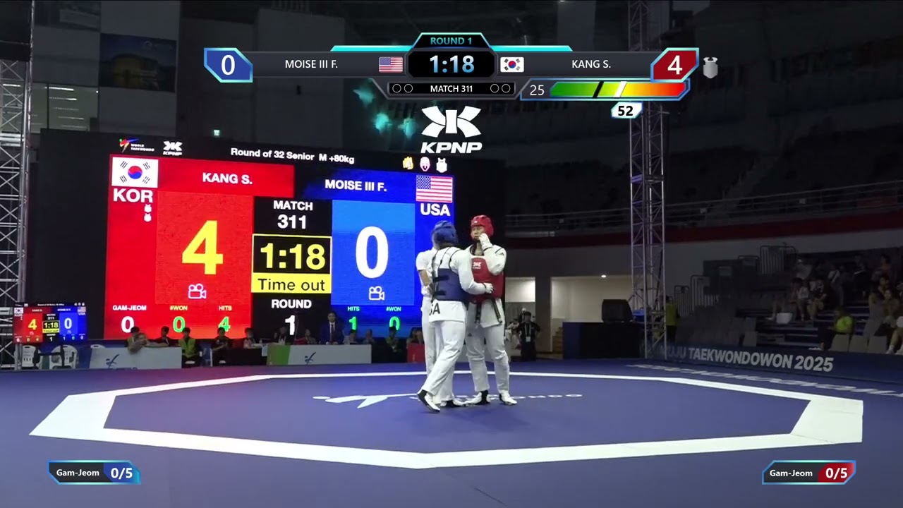 311 Round of 32 M +80kg USA MOISE III F KOR KANG S PGM
