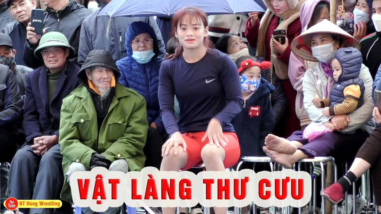 HỘI LÀNG THƯ CƯU 2024 - .Men - Women wrestling. background
