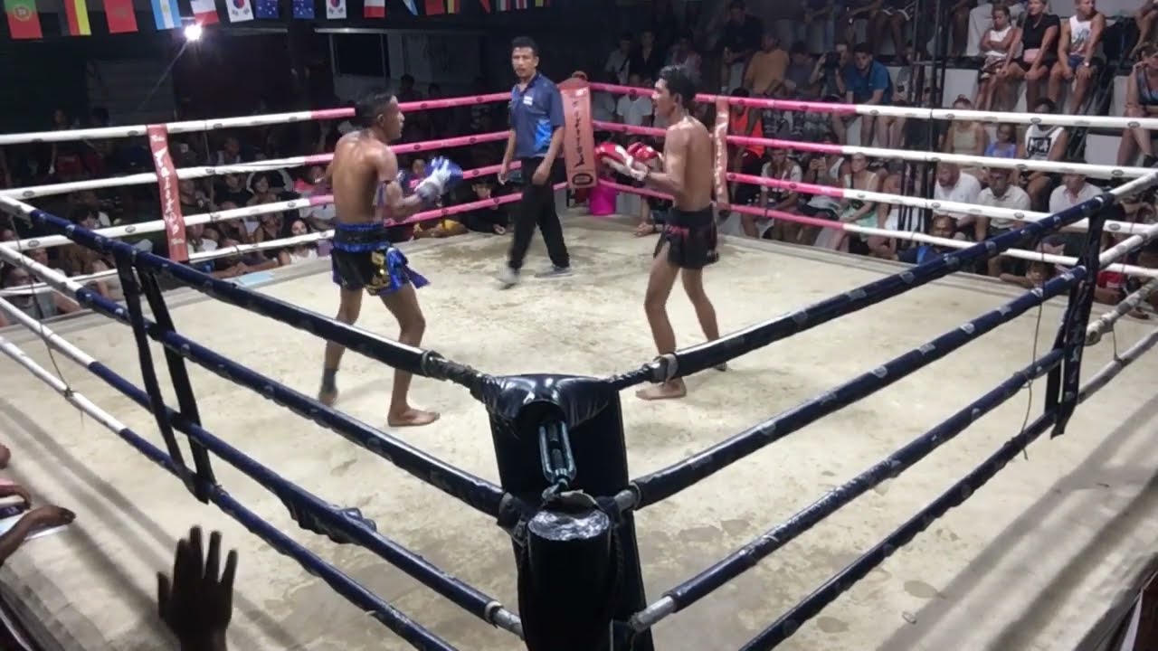 Muay Thai Fight | Punjun DiamondMuayThai vs Komin FlowVillage at Thong Sala Stadium - 13 August 2022 backdrop