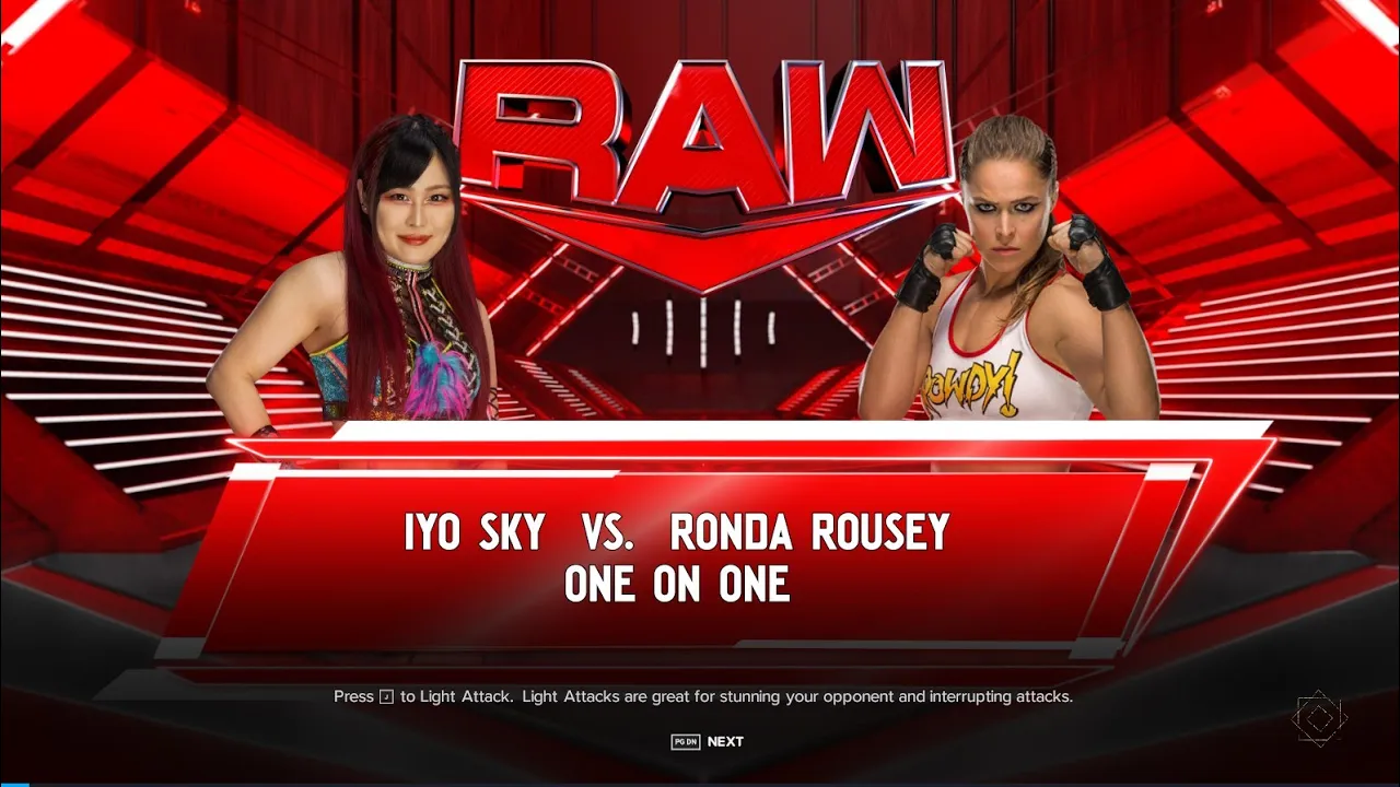 WWE 2K24 IYO SKY VS. RONDA ROUSEY | WWE RAW background