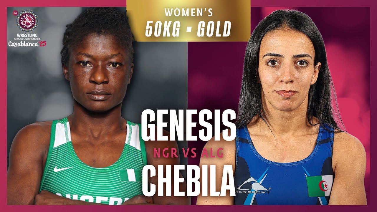 Miesinnei GENESIS (NGR) vs. Cheima CHEBILA (ALG) | AFRICAN CHAMPIONSHIPS 2025 | Gold Medal | WW 50Kg background