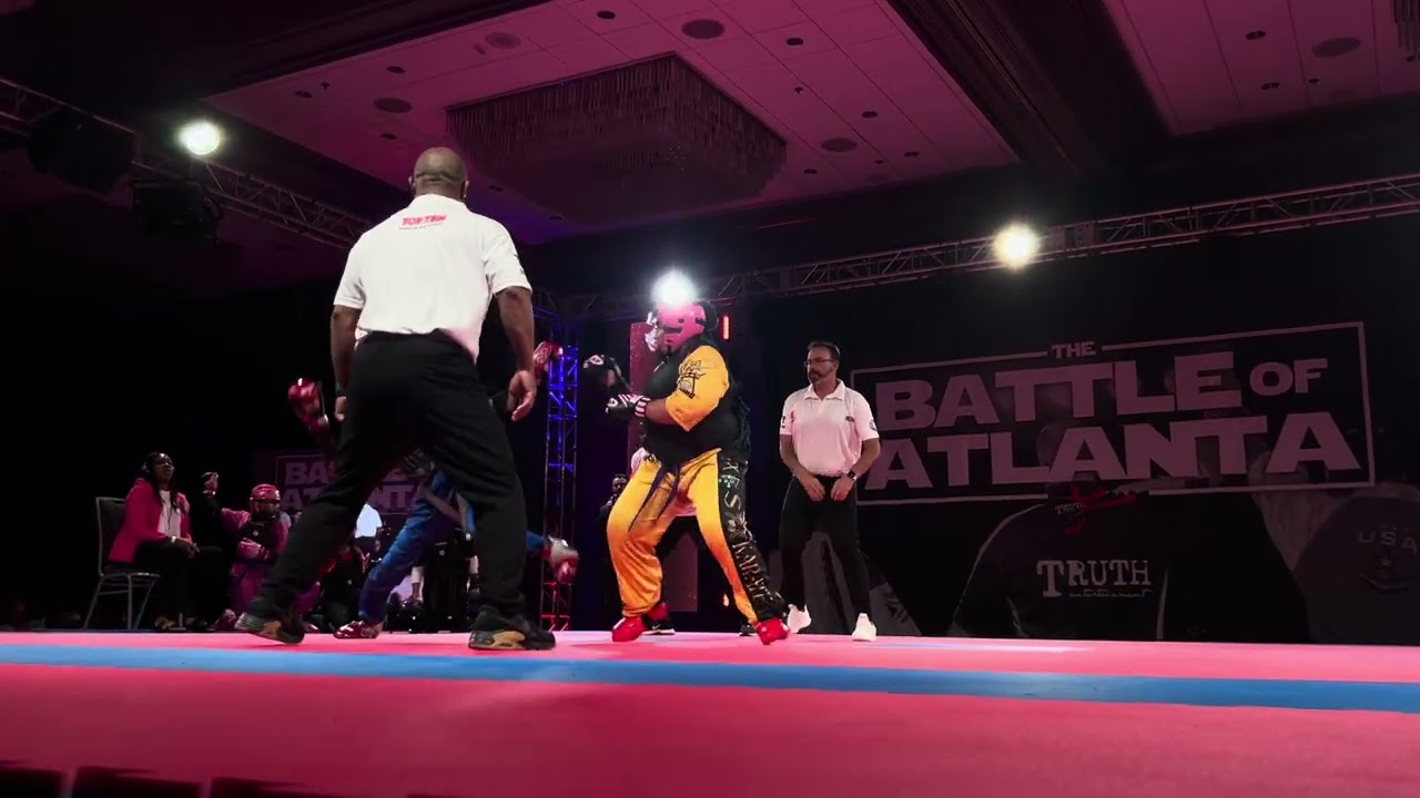Team Next Level vs Team MBS Underbelt Girls Team Sparring Finals - Battle of Atlanta 2025 background
