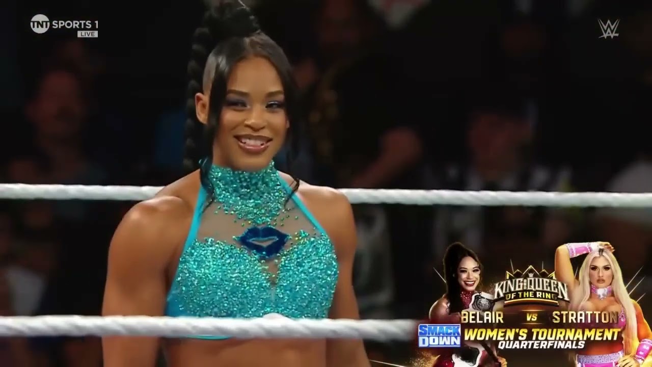 (1/2) Tiffany Stratton vs. Bianca Belair: WWE SMACKDOWN (King & Queen of the Ring) 5/17/24 backdrop