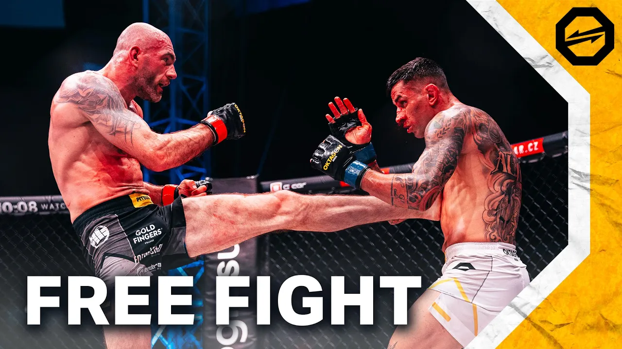 Crazy TKO Finish 🔥 ŠKVOR vs. ALSINA | FREE FIGHT | OKTAGON 72 background