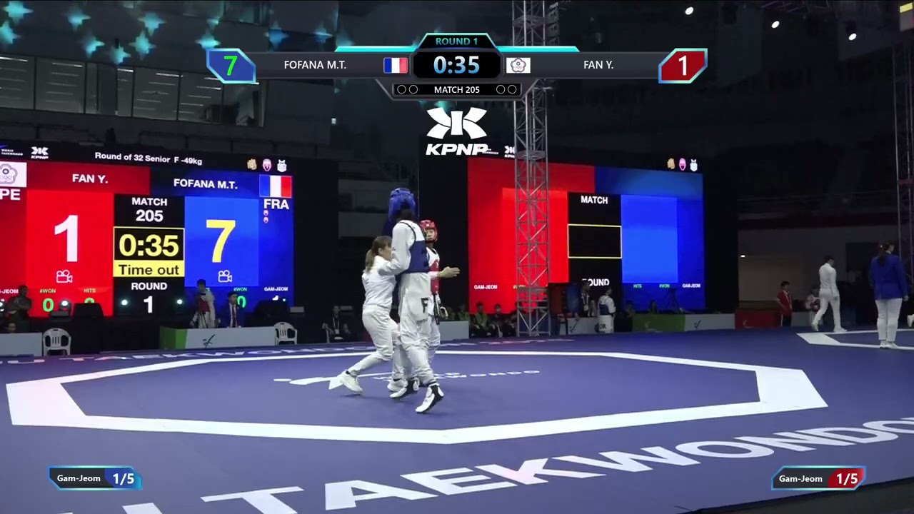 205 Round of 32 F 49kg FRA FOFANA M T TPE FAN Y PGM