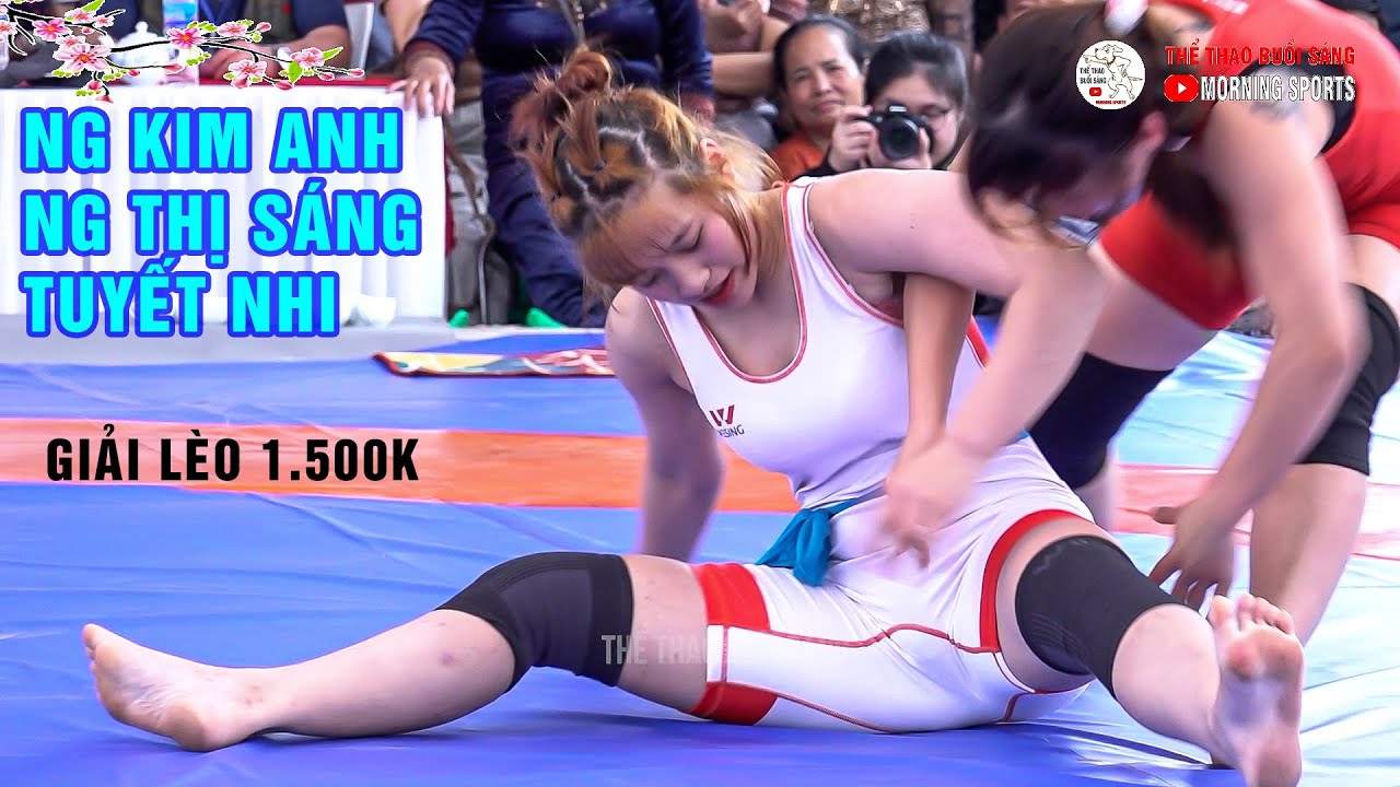 Vật nữ 2025 Ninh Hiệp . Sát thủ KIM ANH giành lèo đầu.. Women wrestling. background