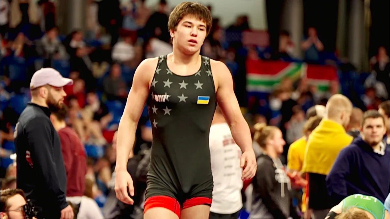 U20 Prokip Kralia (UKR) vs Mantas Pikunas (LTU) 70kg. Freestyle men wrestling tournament.