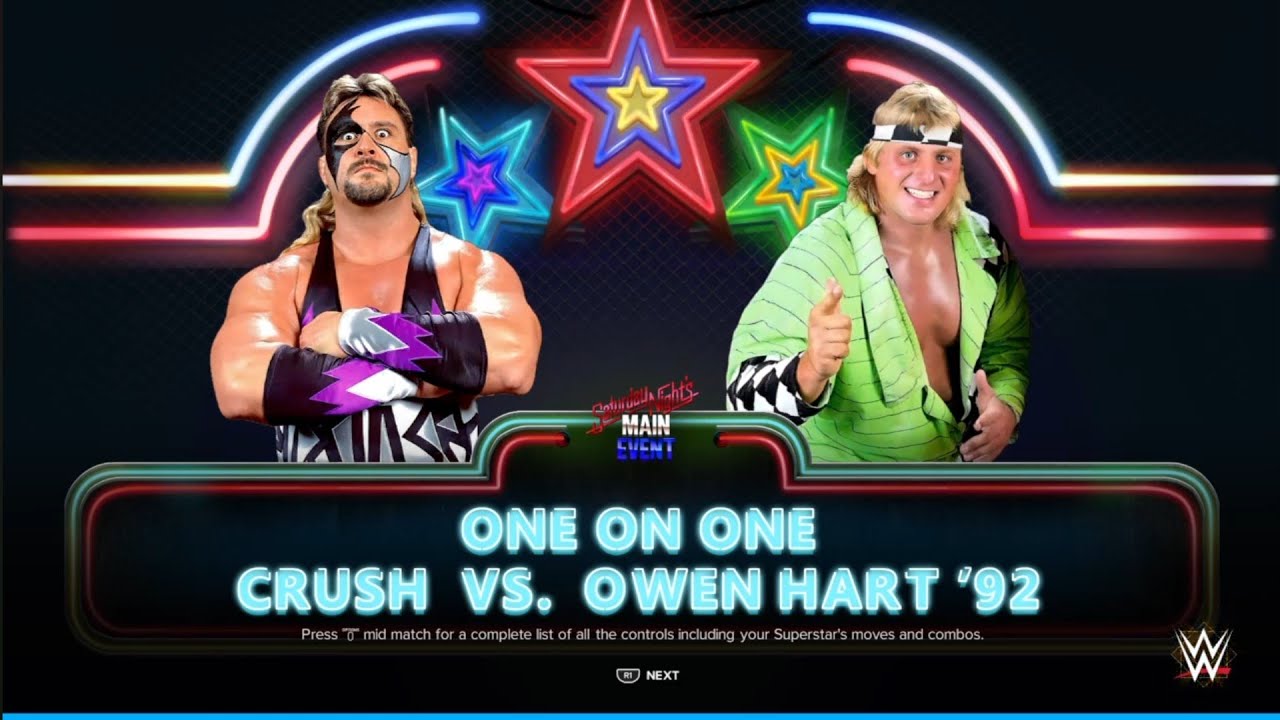 Crush vs Owen Hart. SNME. WWE 2K24