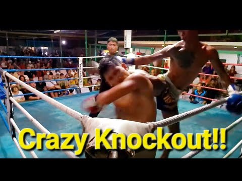 FLYING KICK KNOCKOUT! | Nayhuagolf PhanganMuayThai vs Promrob TrangSportsSchool - 4 Dec 2022