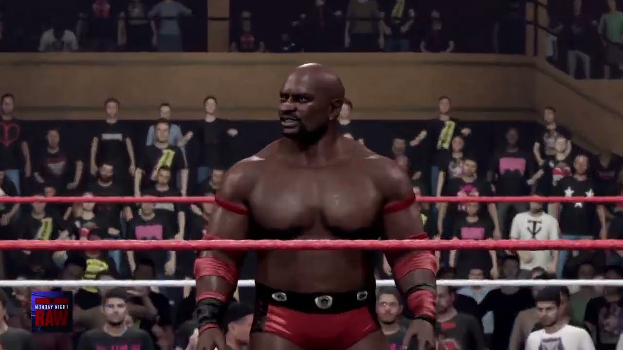 Ahemd Johnson vs Baston Booger. Raw. WWE 2K24