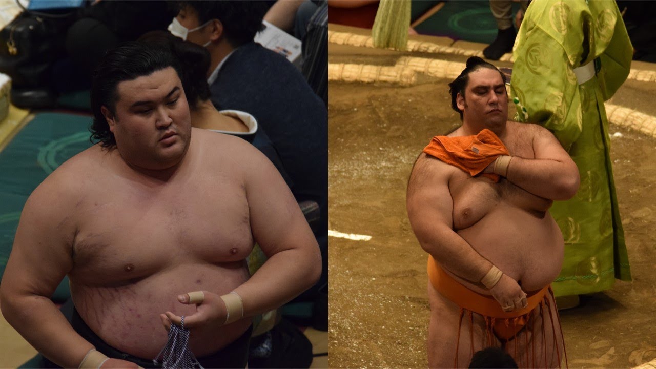 Kinbozan up, Kaisei down, Mitakeumi unchanged background