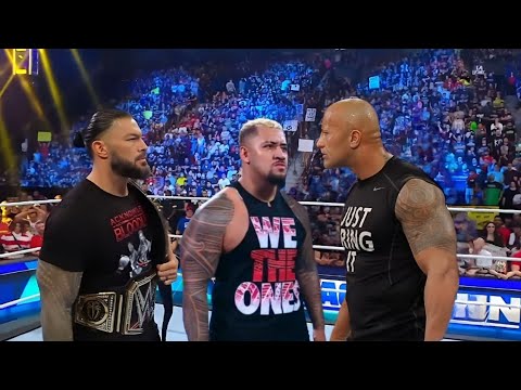 The Rock Return & Challenge Roman Reigns WWE Smackdown 2022 Highlights background