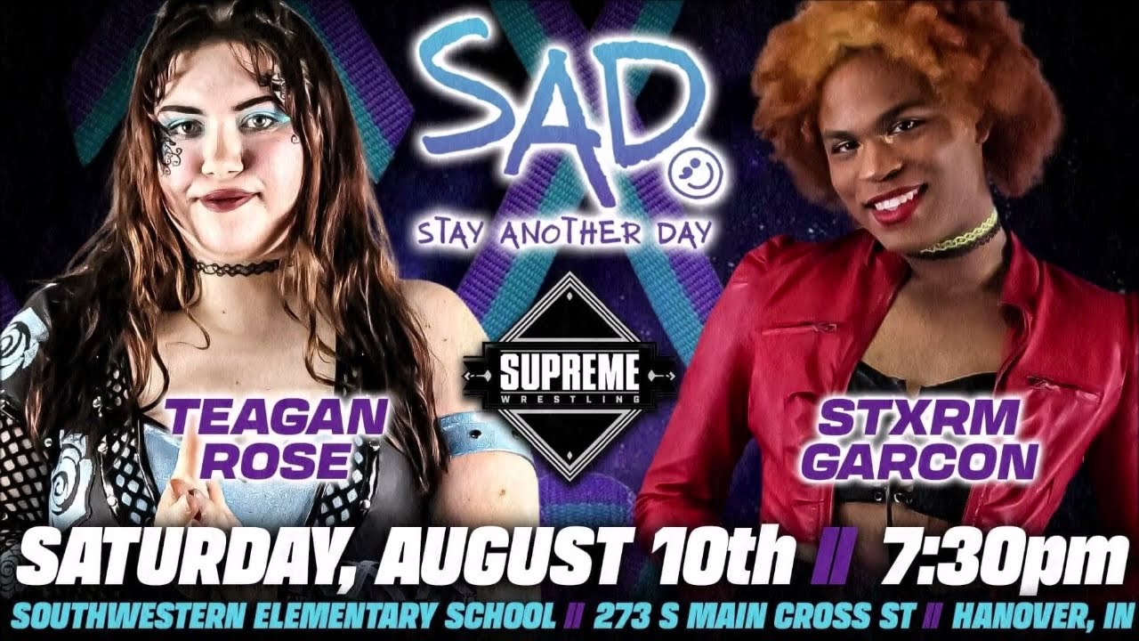 Teagan Rose vs Stxrm Garcon // Supreme Wrestling Stay Another Day 2024 background