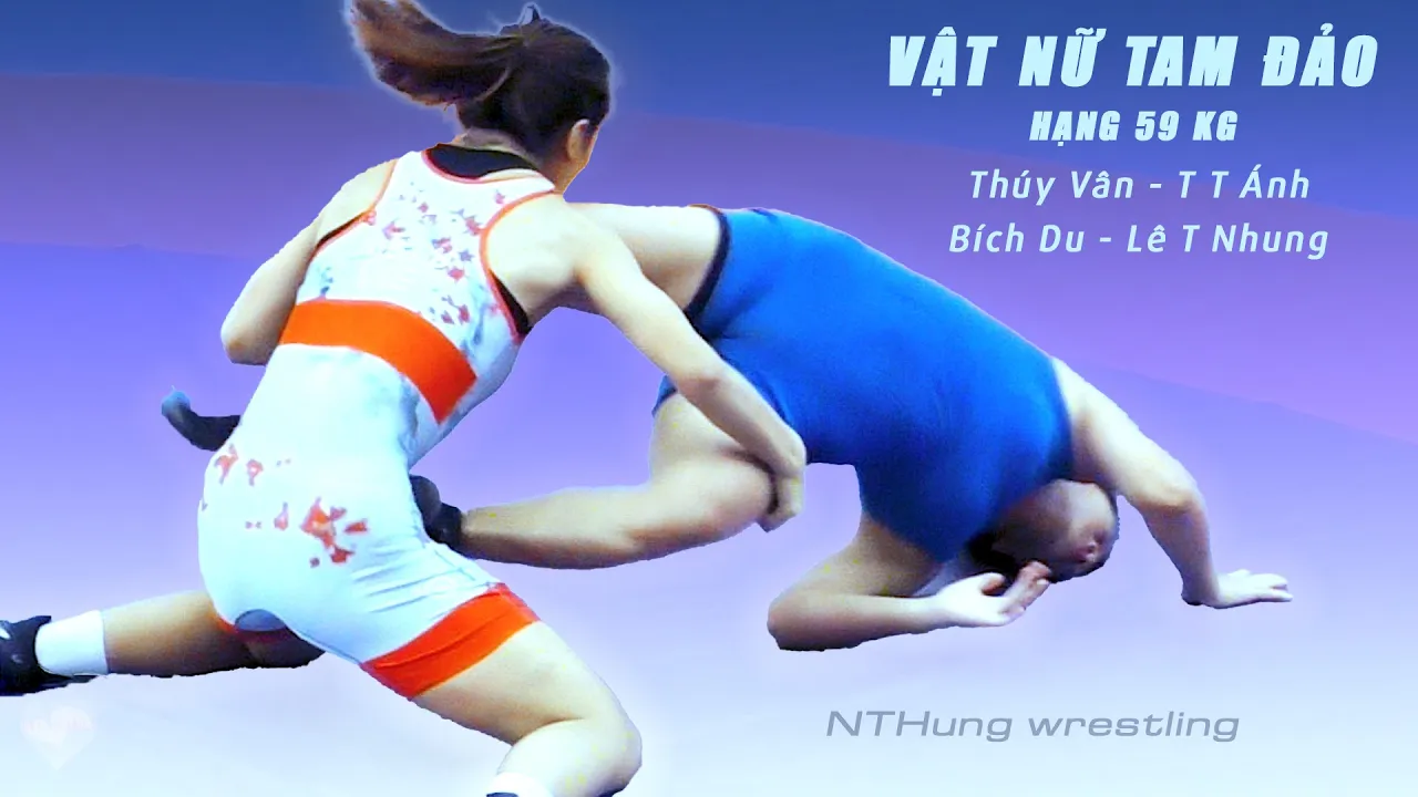 Vật Nữ Tam Đảo. Trận 38 , 39 .Women wrestling.