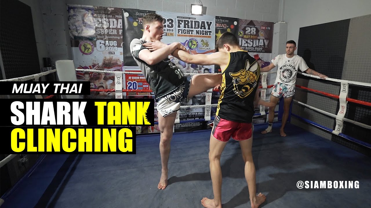 Shark Tank Muay Thai Clinching | SPARRING background