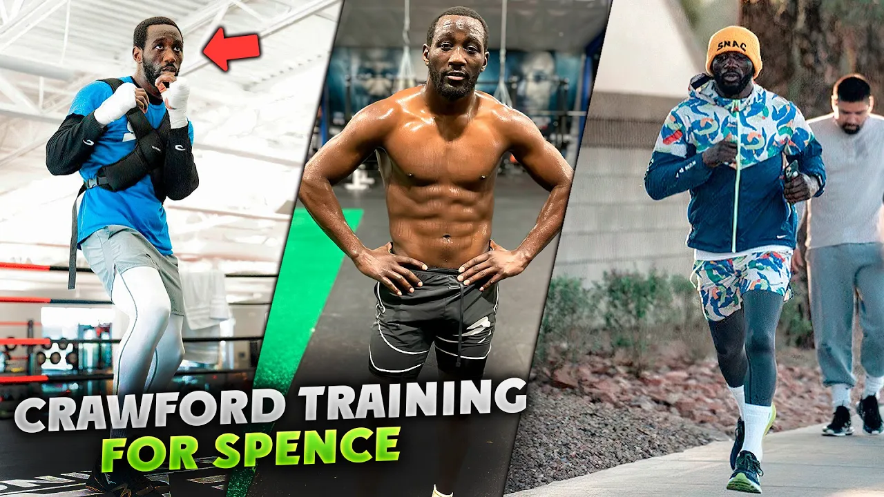 Terence Crawford training for Errol Spence jr. Training Camp. HIGHLIGHTS HD BOXING (2023) background