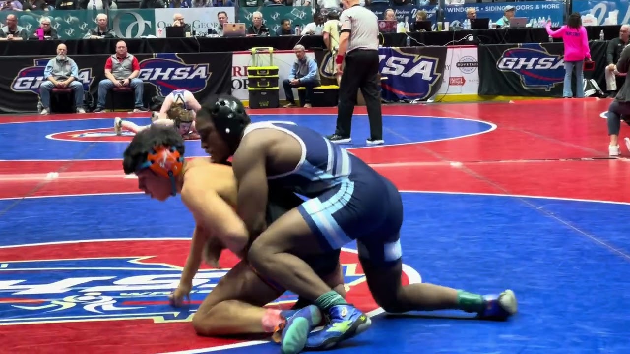 Chris Mance Lovett vs Daniel Soto Northwest Whitfield 175lbs 2024 GHSA 4A State Tournament Semifinal background