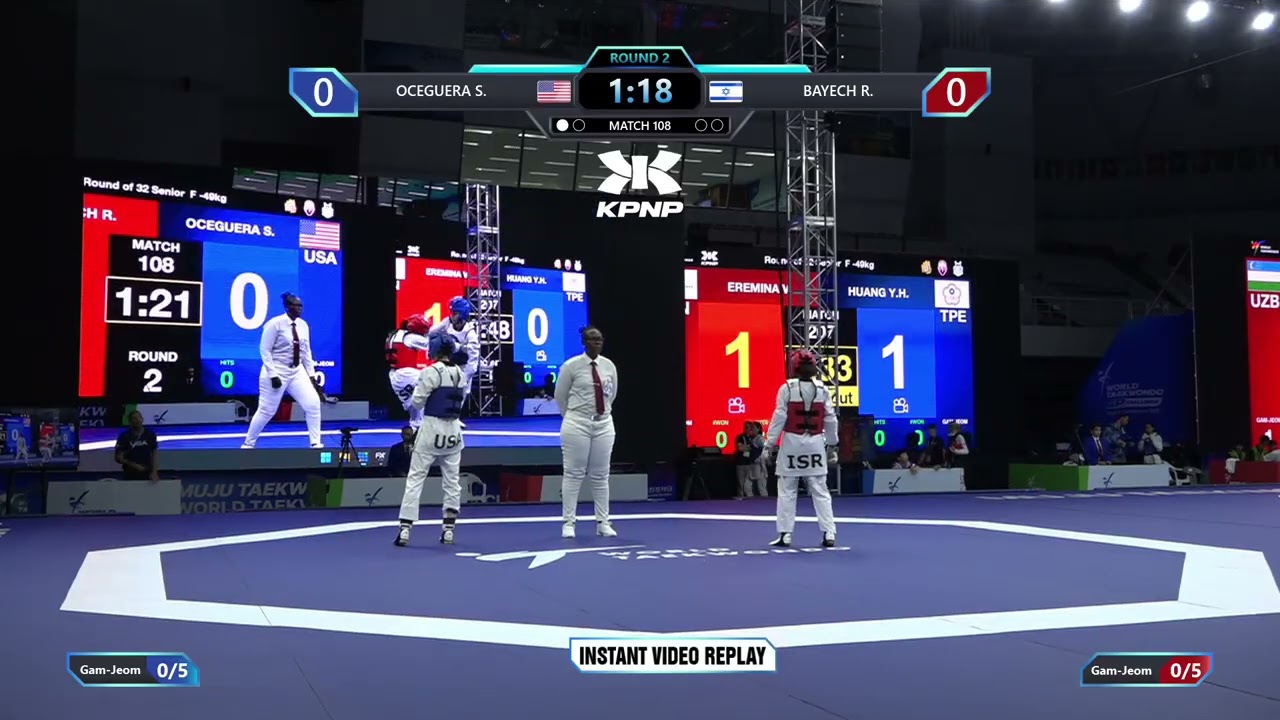 108 Round of 32 F 49kg USA OCEGUERA S ISR BAYECH R PGM