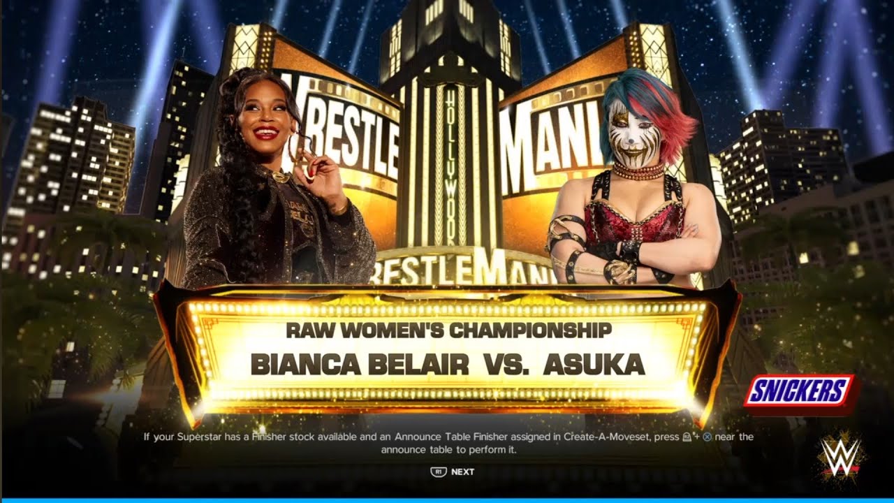 Bianca Belair vs Asuka. WrestleMania 39. WWE 2K24