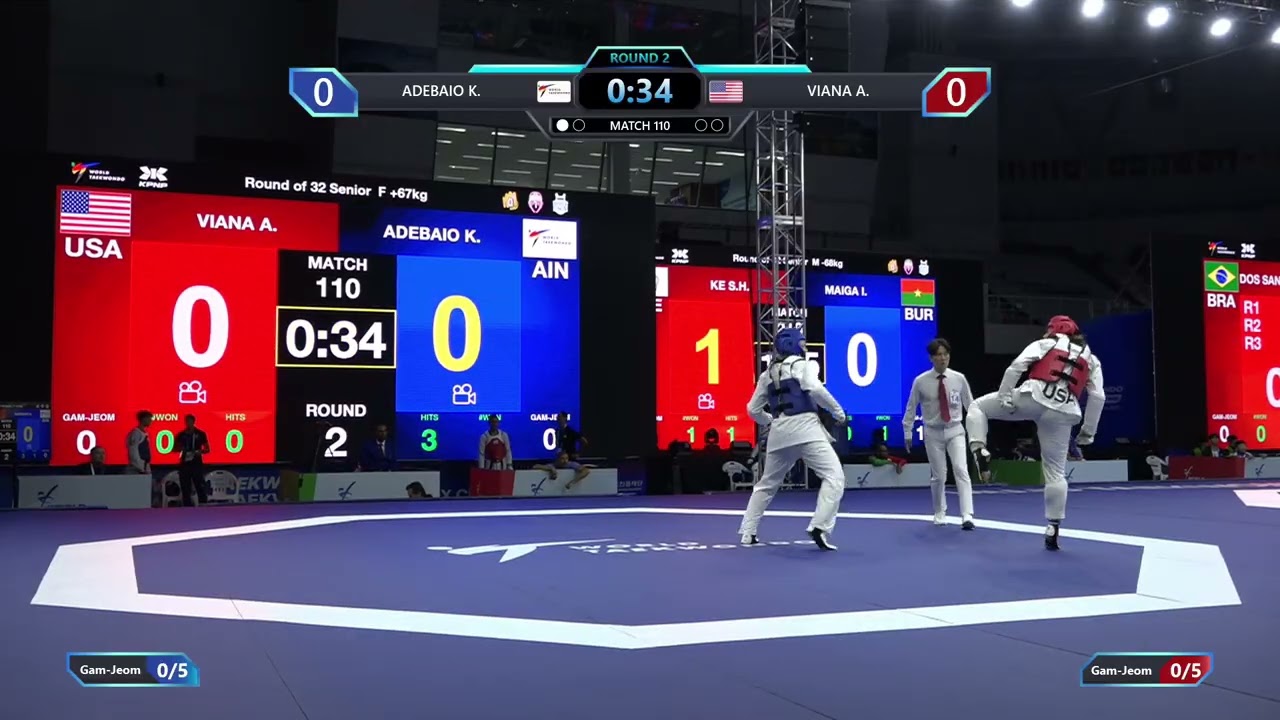 110 Round of 32 F +67kg AIN ADEBAIO K USA VIANA A PGM