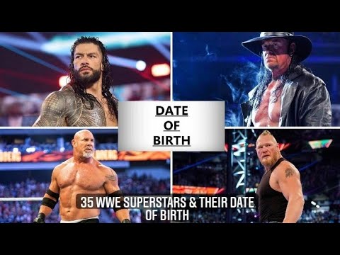 |35 WWE Superstars & Their Date Of birth| |WWE Wrestlers Date of Birth | |Date Of Birth| background