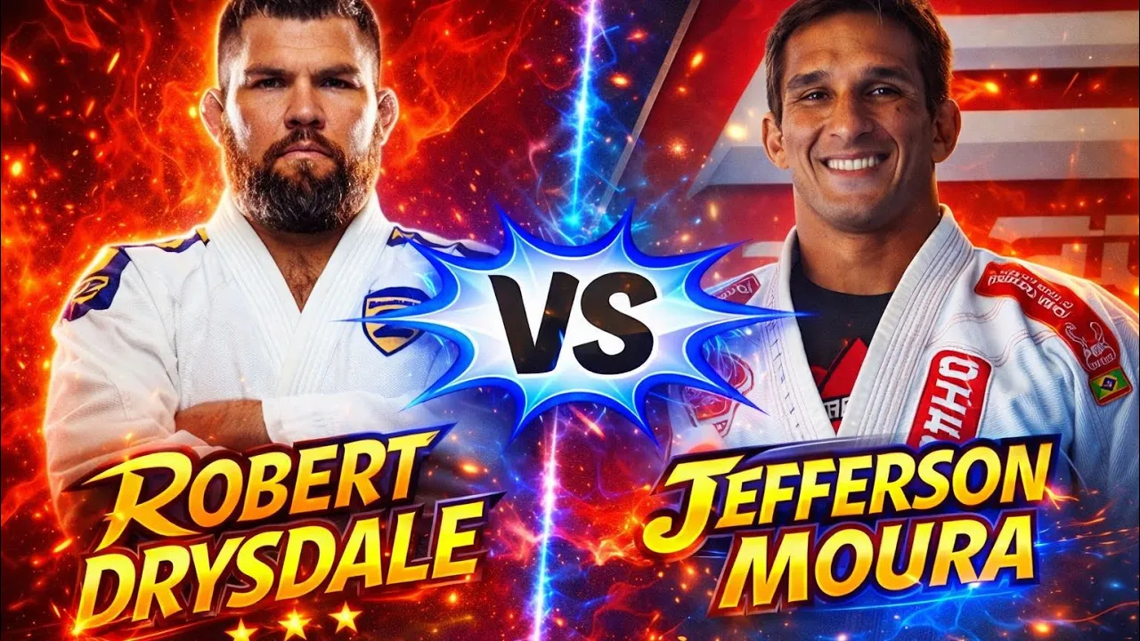 Jeferson Moura (Gracie Barra) vs Robert Drysdale Jiu Jitsu Match LUTA CASADA