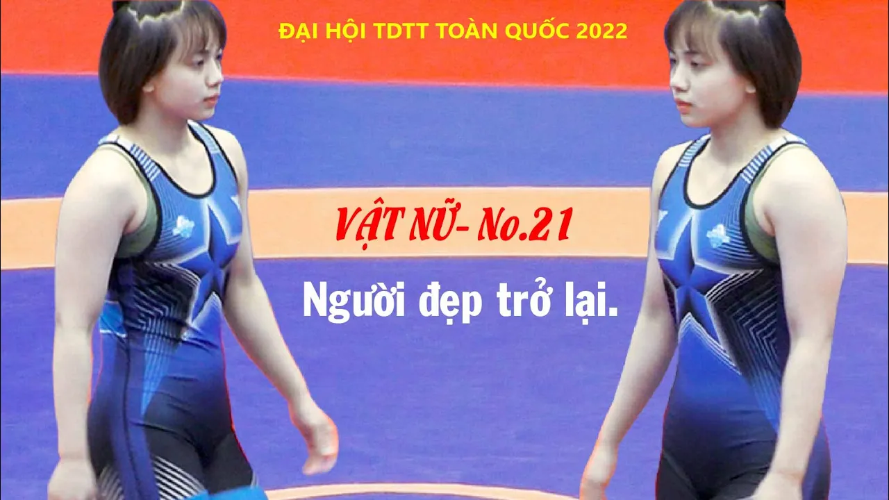 Vật nữ, Women wrestling - 57 kg. - Bích Du - Hà Nội & Thị Ánh - Thanh Hóa . Đôi nữ rất đẹp. background