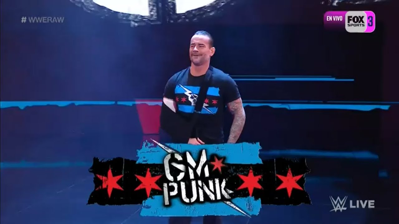 Entrada de CM Punk - WWE RAW 29 de Enero 2024 Español background