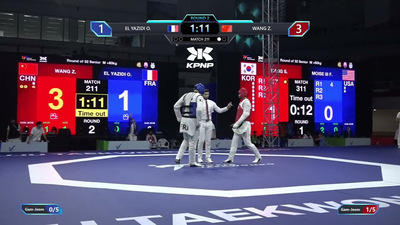 211 Round of 32 M +80kg FRA EL YAZIDI O CHN WANG Z PGM
