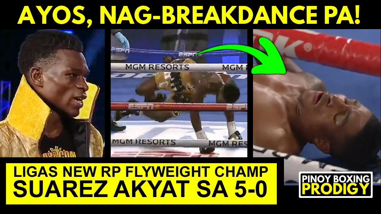 Marinez TULOG kay Commey, matapos manalo SUMAYAW | Suarez 5-0 na, Ligas bagong RP Flyweight Champion background