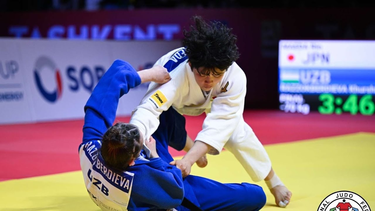 Rin Maeda VS Razzokberdieva Khurshida Tashkent Grand Slam Gold medal contest -70 kg background