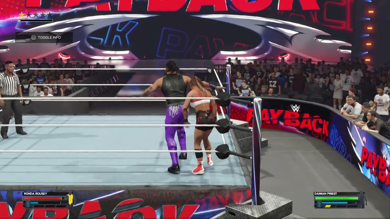 WWE Ronda Rousey vs. Damian Priest background