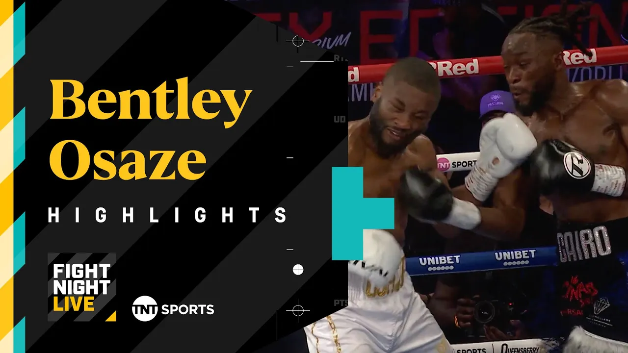 BRUTAL STOPPAGE! ЁЯТг | Denzel Bentley vs Derrick Osaze | Fight Night Highlights background