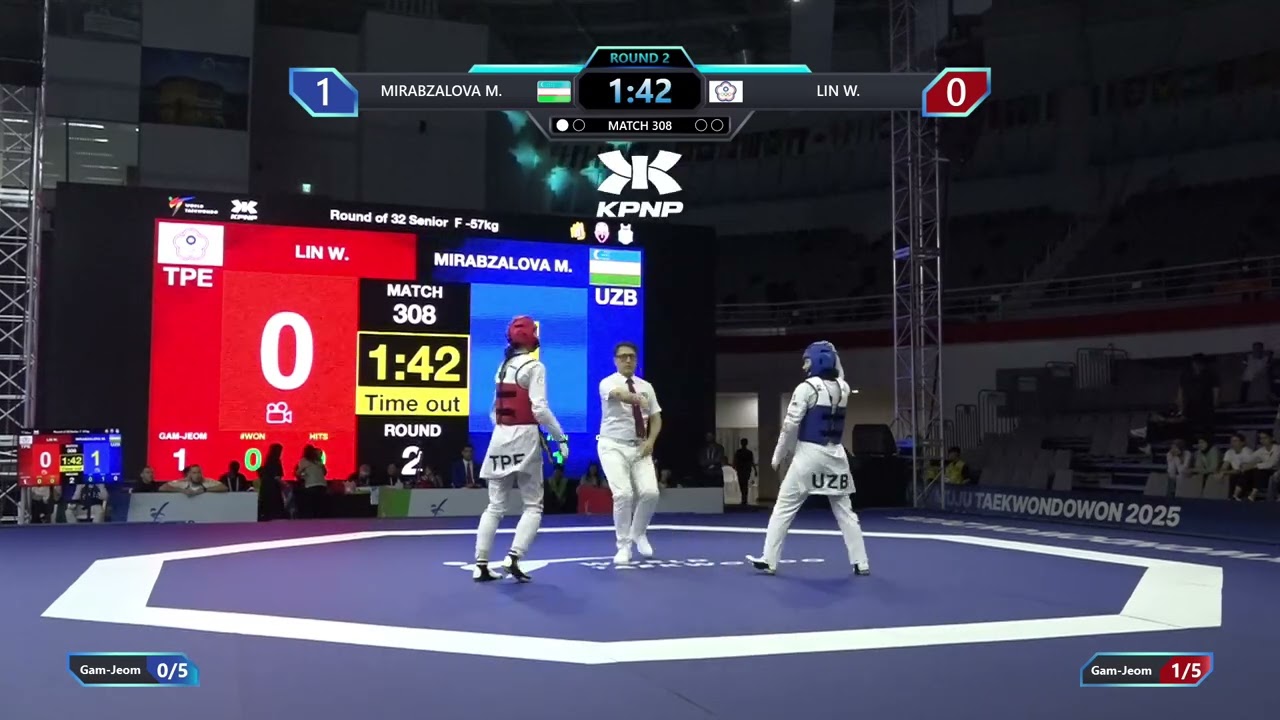 308 Round of 32 F 57kg UZB MIRABZALOVA M TPE LIN W PGM