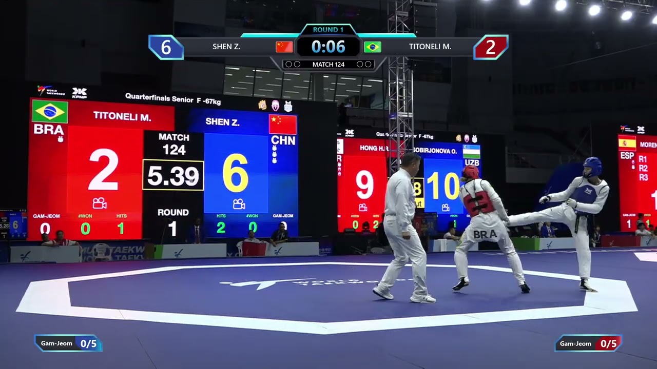 124 Quarterfinals F 67kg CHN SHEN Z BRA TITONELI M PGM