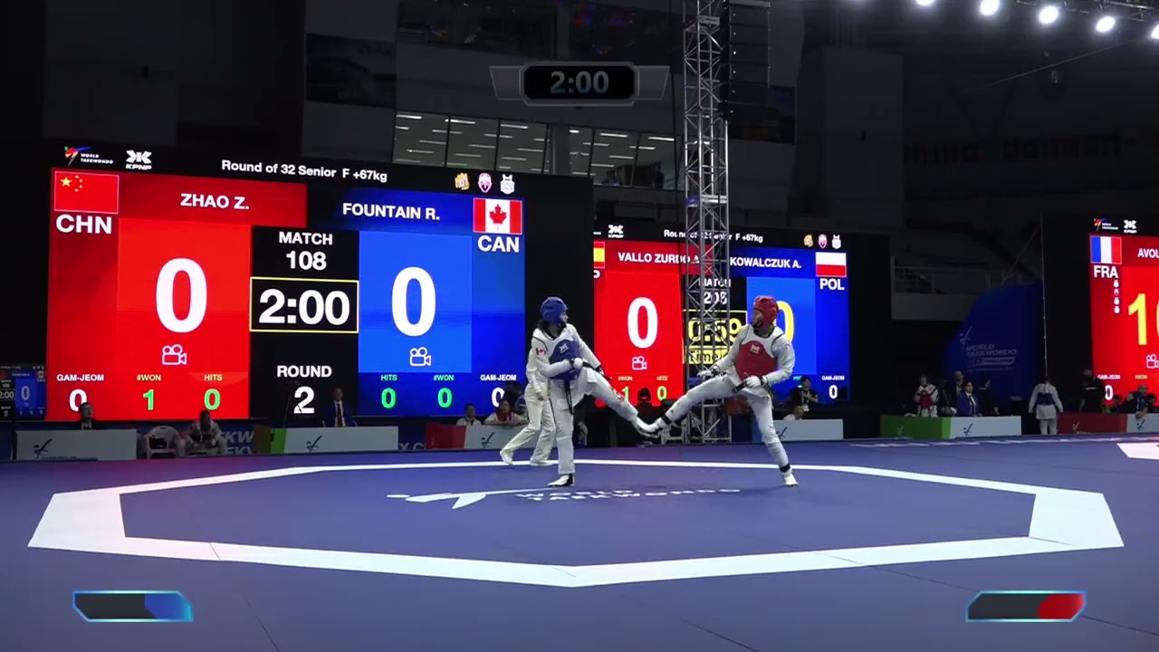 108 Round of 32 F +67kg CAN FOUNTAIN R CHN ZHAO Z PGM