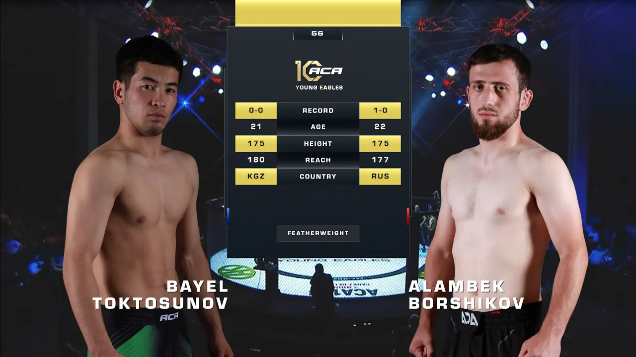 Байел Токтосунов vs. Аламбек Боршиков | Bayel Toktosunov vs. Alambek Borshikov | ACA YE 56