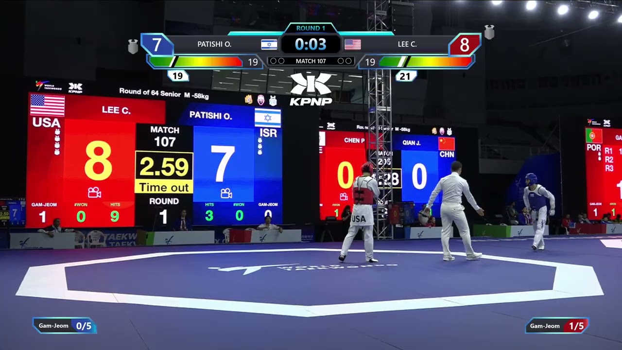107 Round of 64 M 58kg ISR PATISHI O USA LEE C PGM