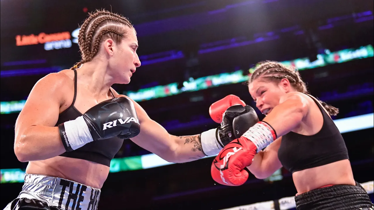 SAMANTHA WORTHINGTON VS EDINA KISS FULL FIGHT background