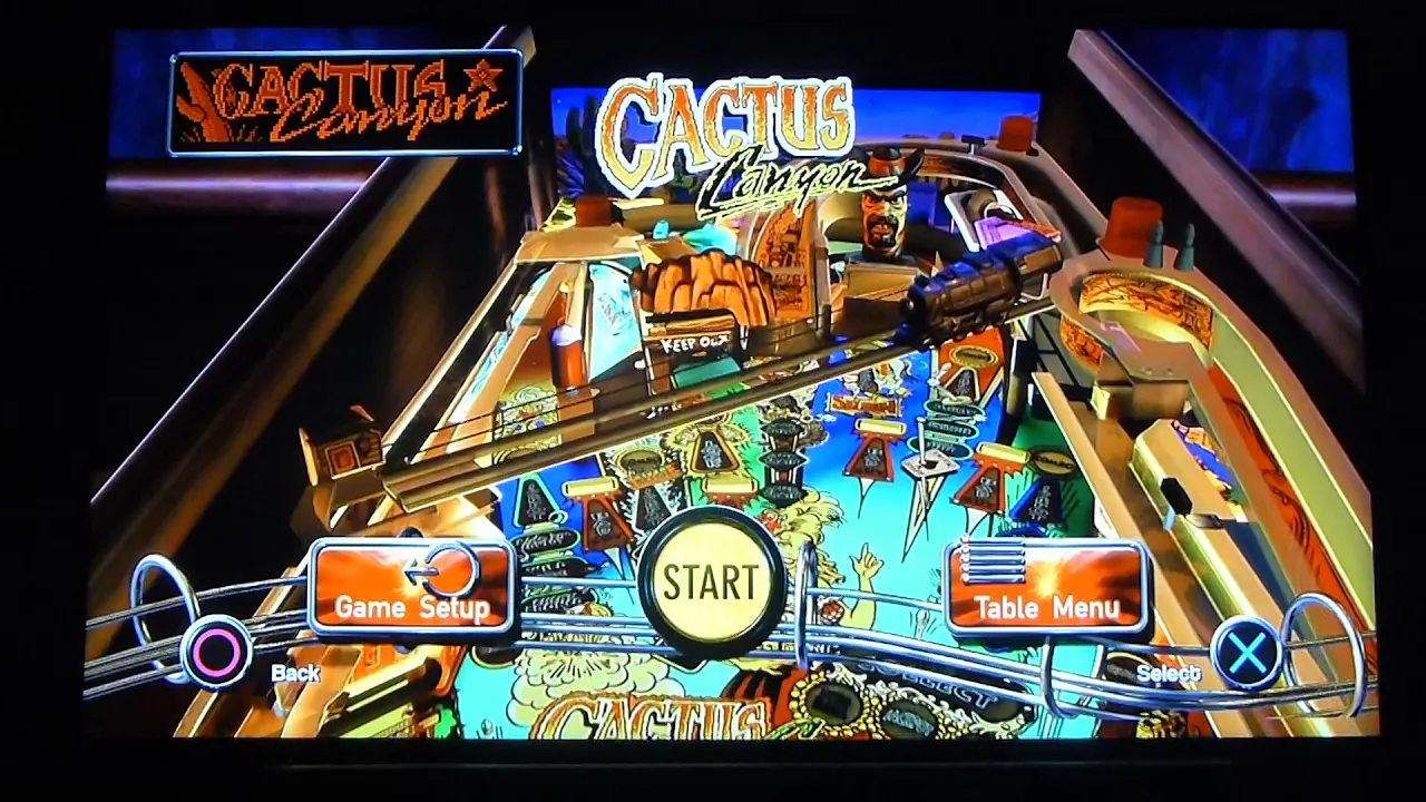 Cactus Canyon on The Pinball Arcade background