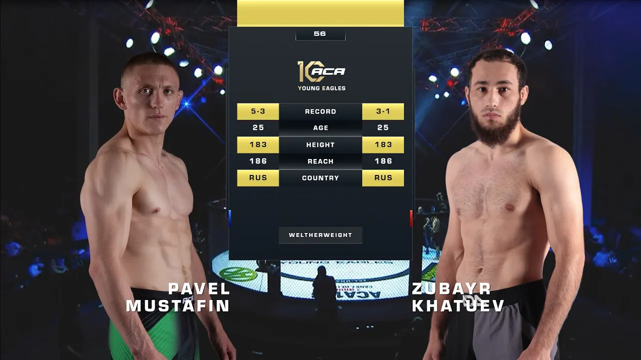 Павел Мустафин vs. Зубайр Хатуев | Pavel Mustafin vs. Zubayr Khatuev | ACA YE 56