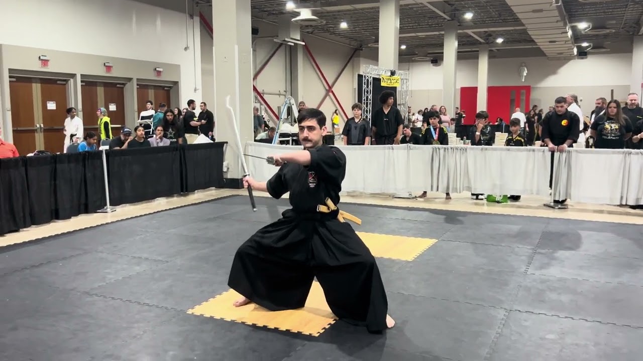 Alec Jahanvash Men’s Bladed Traditional Weapons - Pan American Internationals 2025 backdrop