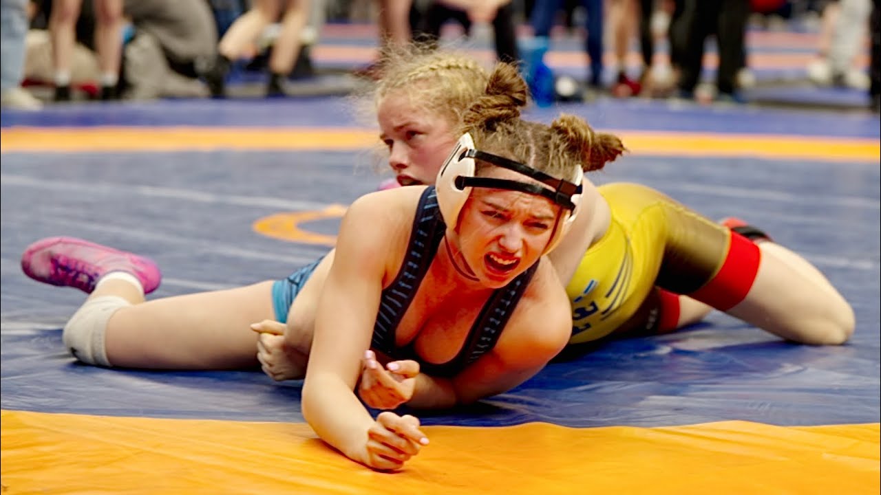 U17 Emmy Nerell (SWE) vs Sydney Babi (USA) 49kg. Girls youth womens wrestling tournament. backdrop