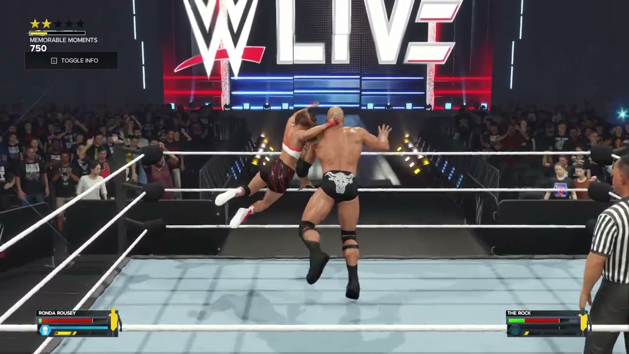 WWE Ronda Rousey Vs The Rock background