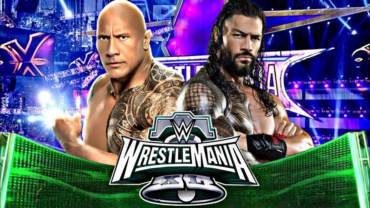 FULL MATCH - Tribal Chief Roman Reigns Against The Final Boss Rock : WWE WrestleMania 40 backdrop