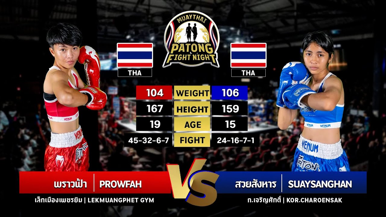 Prowfah Lek Muang Phet Gym VS Suaysangharn K. Jaroensak Patong Fight Night 14-08-2025